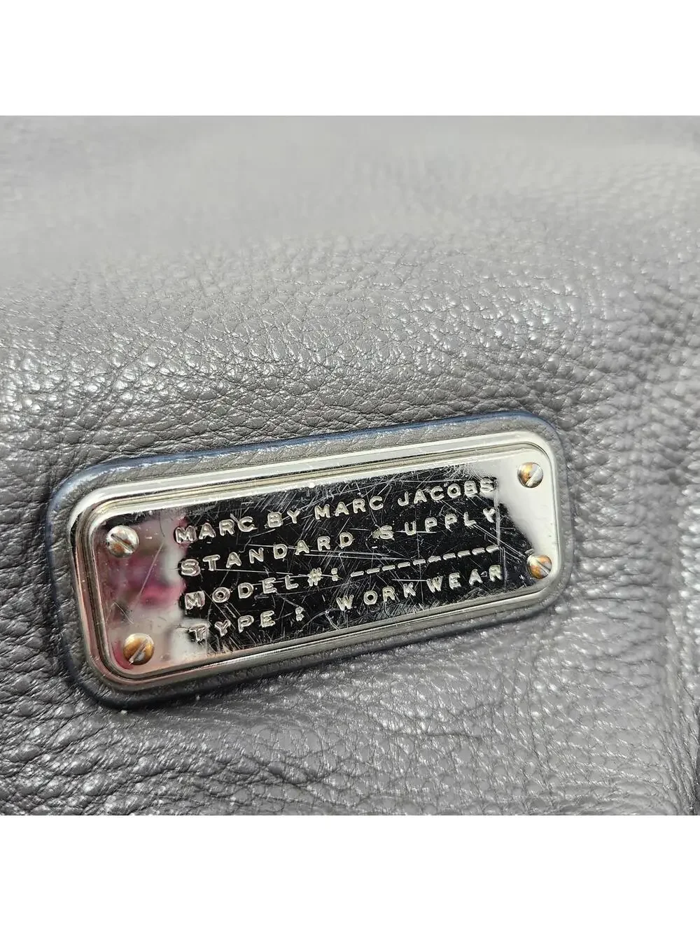 Marc by Marc Jacobs Gray Pebbled Leather Hobo Shoulder Bag